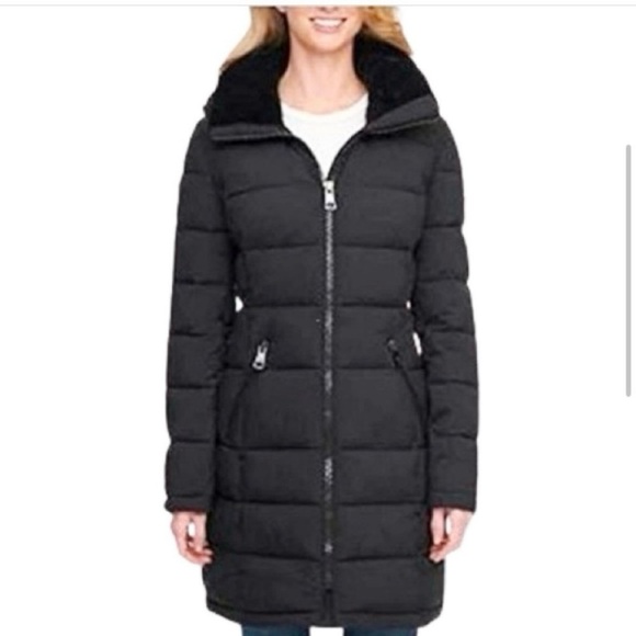 💖HOST PICK💖- NWT- Andrew Marc Black Parka Winter Coat with Hood - Picture 1 of 14